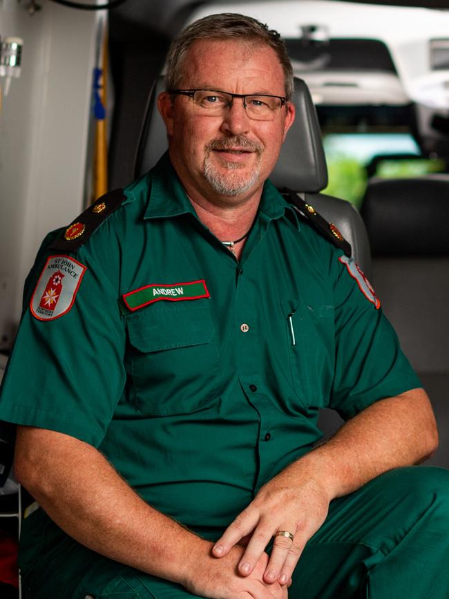 St John Ambulance NT director of ambulance services Andrew Thomas said it was a busy night for ambulance crews. Picture: Che Chorley