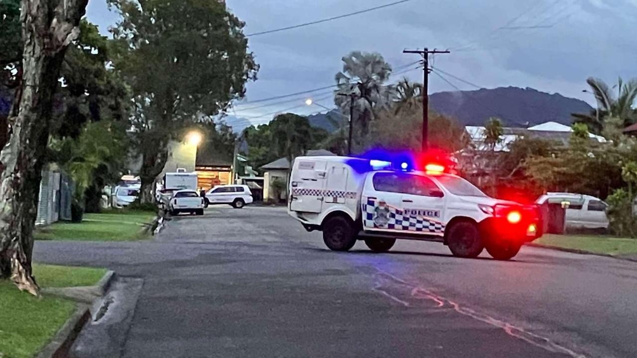 Multiple police and ambulance crews have locked down a suburban Cairns street. Picture: Catherine Duffy