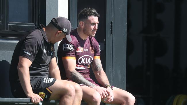 Anthony Seibold and Darius Boyd. Pic Annette Dew