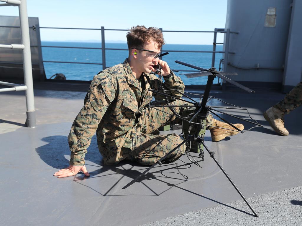 Photos on board the USS Wasp. Pic Peter Wallis