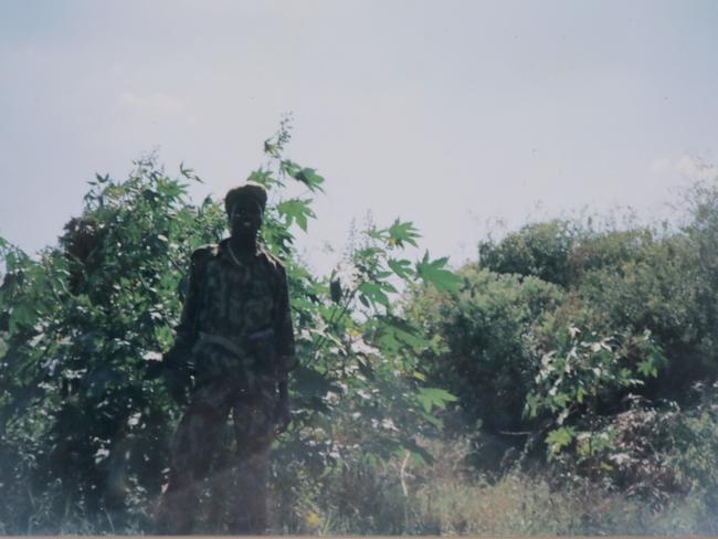 Ayik Chut as a Sudanese People's Liberation Army soldier