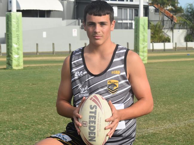 Sunshine Coast Falcons Mal Meninga Cup player for 2023, Jai Bowden. Picture: Patrick Woods