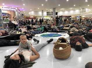 An Extinction Rebellion 'die-in' held at Lismore Shopping Square in June. Picture: Sophie Moeller