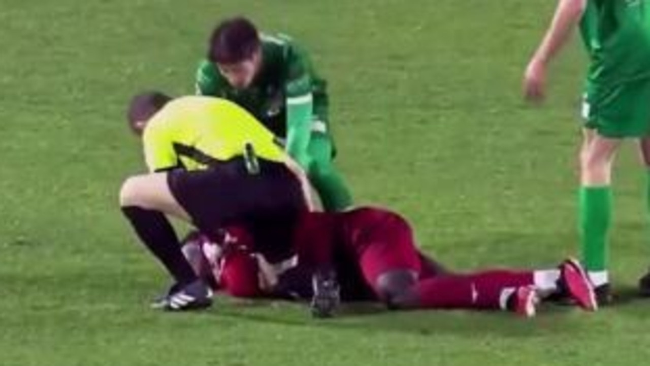 Quick-thinking referee saves player’s life after serious incident