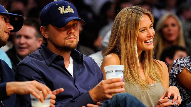 Leonardo DiCaprio and then-girlfriend model Bar Refaeli in 2010 in Los Angeles. Picture: Kevork Djansezian/Getty Images