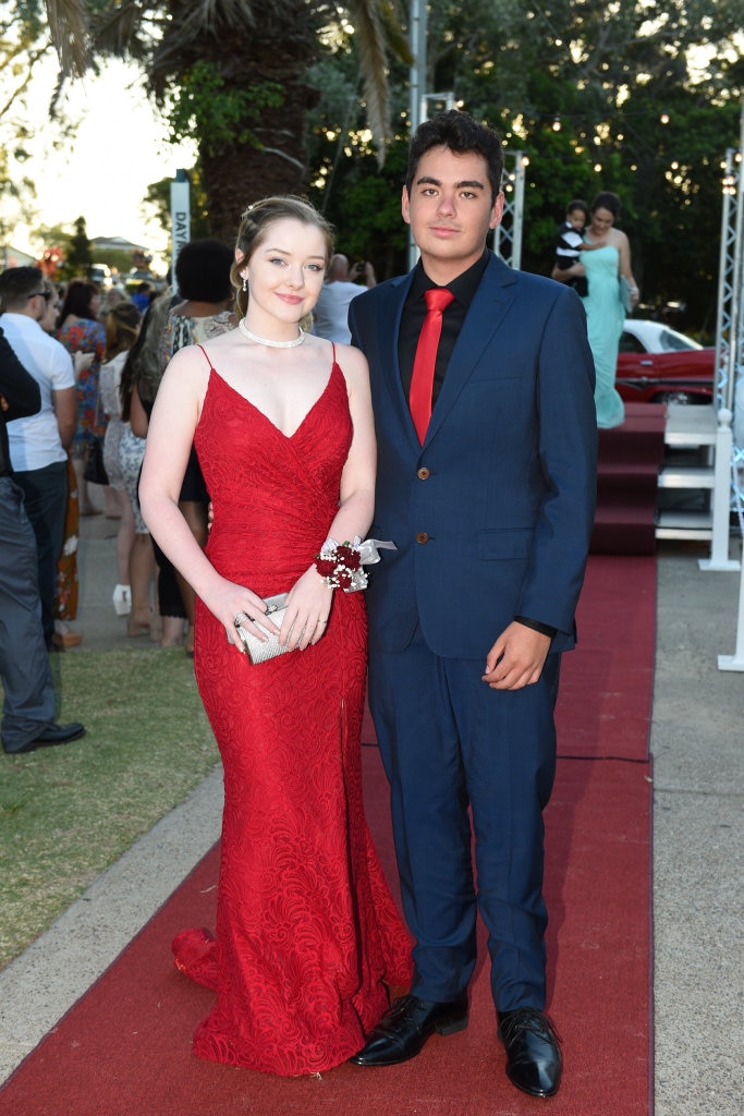 Hervey Bay High formal at the Waterfront - Marnie Quinn and Blake McCann. Picture: Alistair Brightman