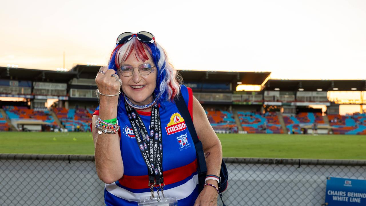 Sharon Cutajar at the Gold Coast Suns v Western Bulldogs 2025 AFL match at TIO Stadium. Picture: Pema Tamang Pakhrin