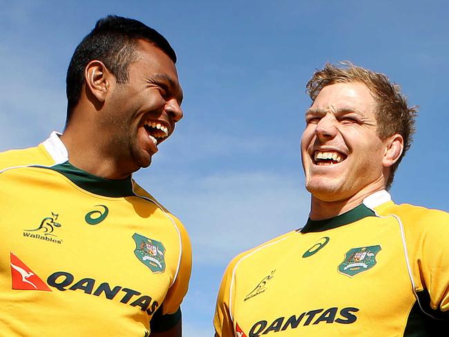 Kurtley Beale and David Pocock both are re-signing with the ARU. Wallabies. Pic Stephen Cooper