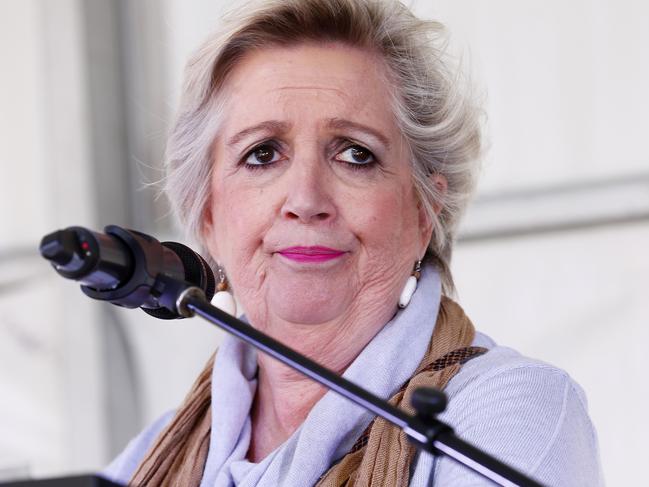 SUNDAY TELEHGRAPH - 14/9/19Hundreds gather in Hyde Park, Sydney to rally to change abortion laws. Jane Caro speaks to the crowd. Picture: Sam Ruttyn