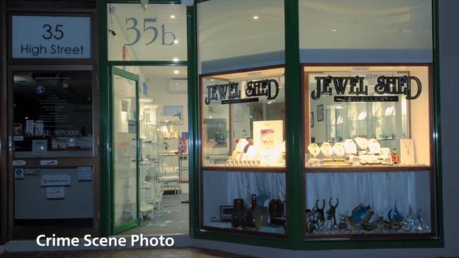 The jewellery shop where Dermot O’Toole was murdered. Picture: RTE One