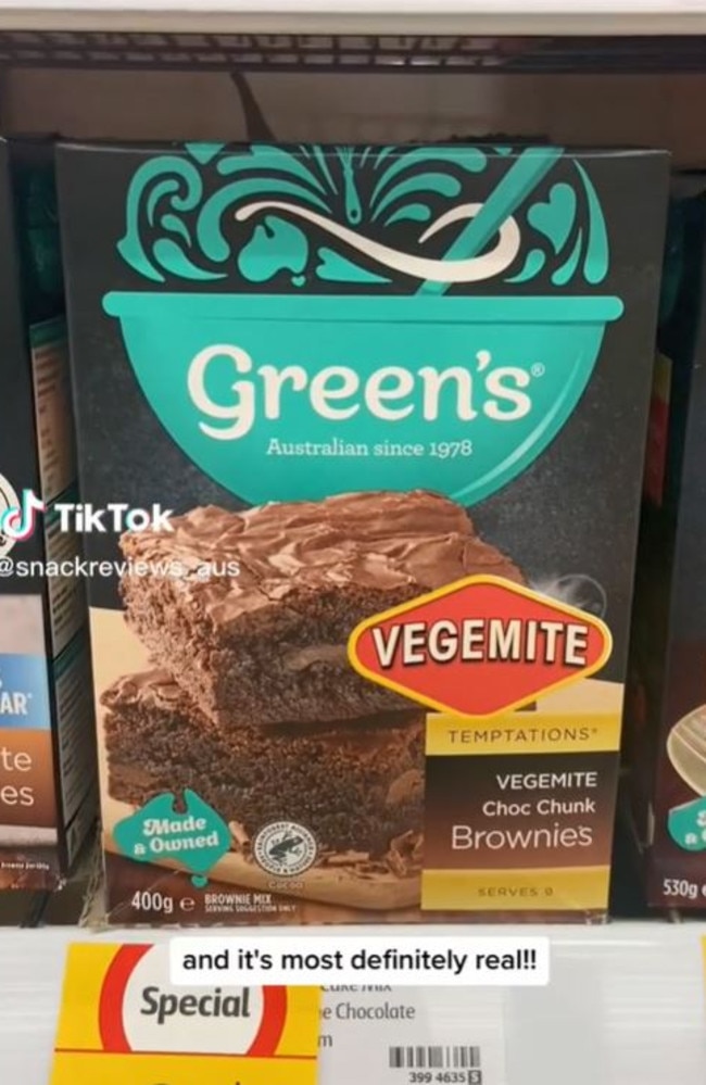 Sweet and salty: The new Vegemite collaboration has hit shelves. Picture: @snackreviews_aus/TikTok