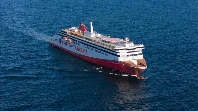 Spirit of Tasmanian IV during its first sea trial. Picture: Spirit of Tasmania