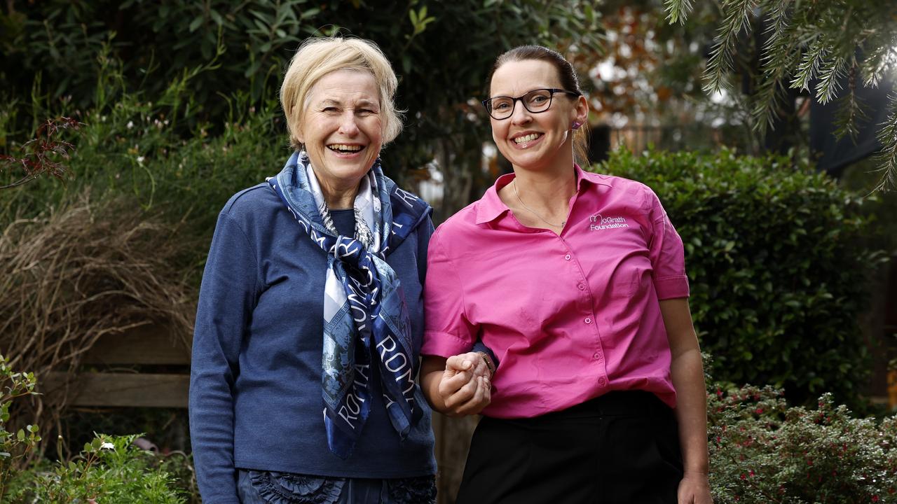 Lee Pittman from Wentworth Falls with Kate Wilson (right) a McGrath Cancer Care Nurse. Picture: Jonathan Ng
