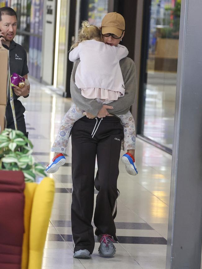 Katy Perry was spotted at a shopping centre in Sydney hours after landing. Picture: Media Mode.