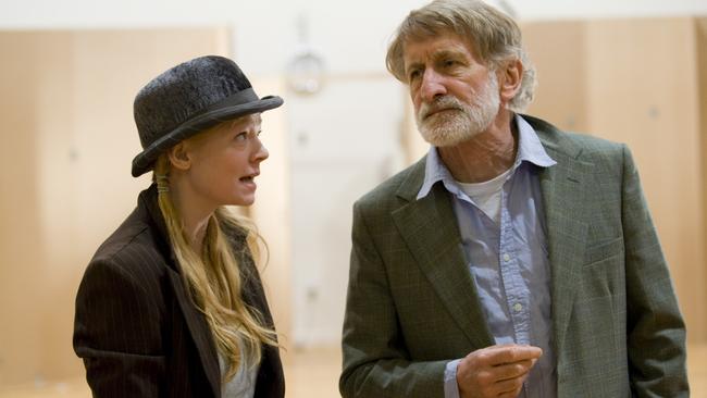 Sarah Snook and John Gaden in rehearsal with the State Theatre Company.