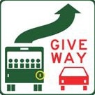 Give way sign for Buses in Queensland. Photo: Queensland Department of Transport