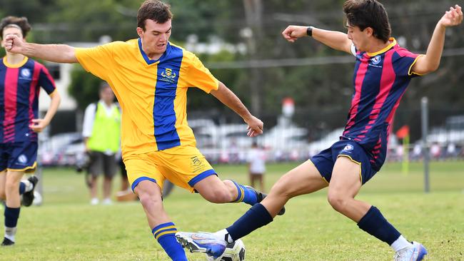 GPS first XI soccer, Brisbane SHS v Toowoomba Grammar. Saturday April 29, 2023. Picture, John Gass