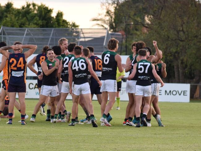 Greenvale players celebrate on the siren. Photo: Greenvale FC/Facebook.