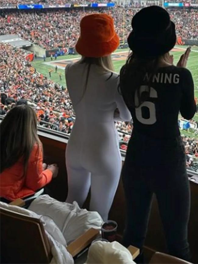 Stephanie Niles and loved ones watched the Bengals-Browns game from a suite. Picture: Stephanie Niles