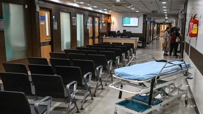 A deserted outpatient department in a hospital in Kolkata on August 17. Picture: Dibyanghsu Sarkar/AFP