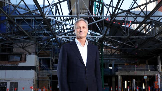 Scott Hutchinson inside his new ‘Festival Hall’ development on Brunswick St, Fortitude Valley. Picture: Liam Kidston