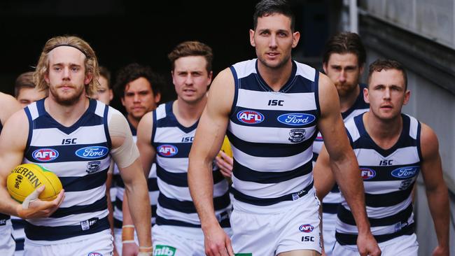 Harry Taylor is sure to play a key role if Geelong win the premiership.