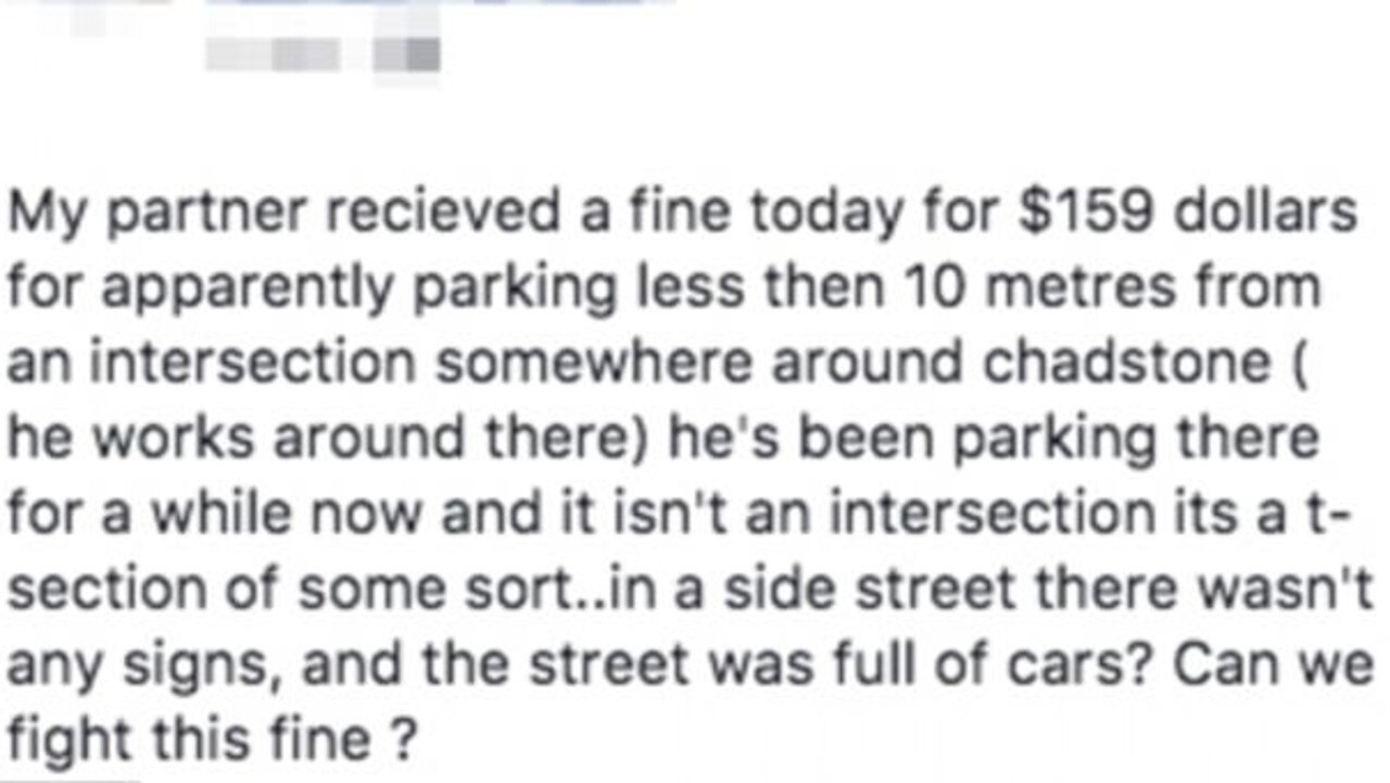 Obscure parking rule catching drivers. Picture: Facebook