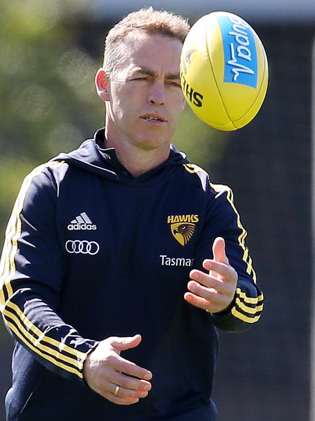 Clarko at Hawks training. Pic: Michael Klein