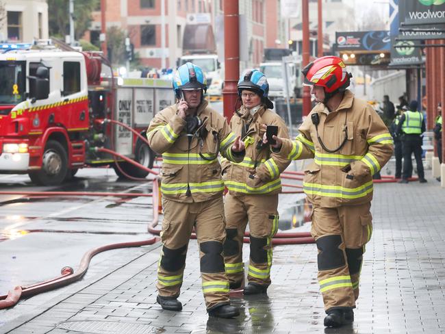 Overnight fire at the Brunswick Hotel in Liverpool Street Hobart. Picture: Nikki Davis-Jones