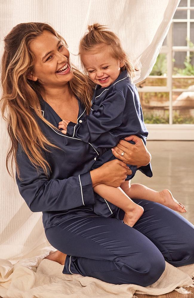 Tahlia Giumelli with her daughter Sophie in the Bras N Things Mother's Day campaign. Picture: Supplied