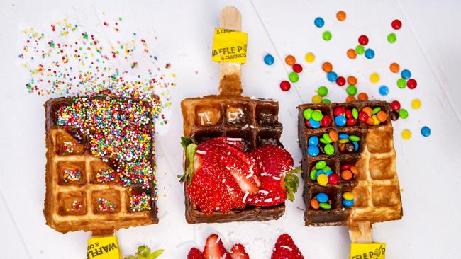 A selection of sweet waffles from Wafflepopz. Picture: Jenifer Jagielski