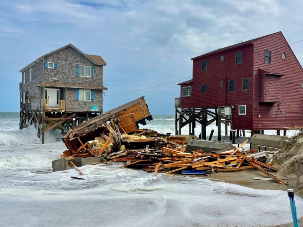 It was the third home to be taken by the sea in the last four days, and the tenth in the last four years. Picture: NPS