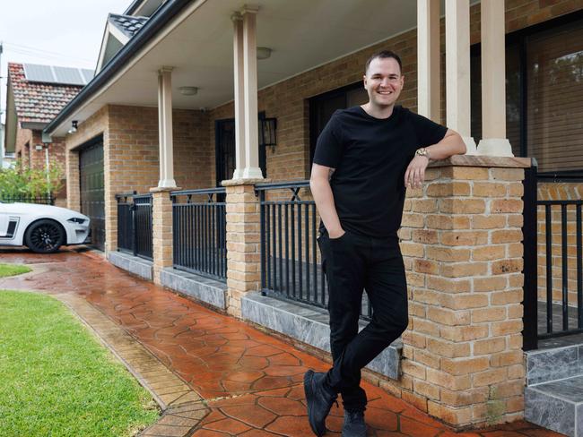 DAILY TELEGRAPH, JANUARY 19, 2022Young property mogul, Eddie Dilleen pictured at home in Sydney today. He has amassed 70 investment properties. Picture: David Swift