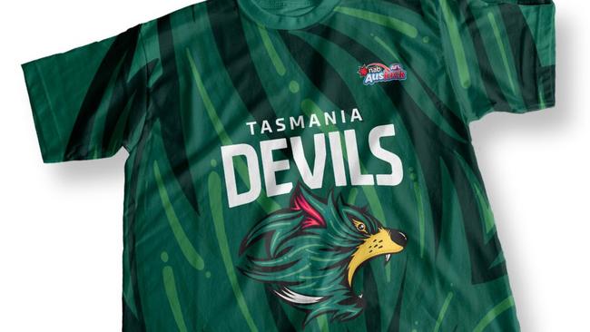 A NAB AFL Auskick exclusive Tasmania Devils shirt.