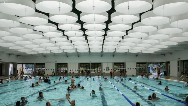 Crowds flock to the indoor pool at the Gympie ARC Open Day.