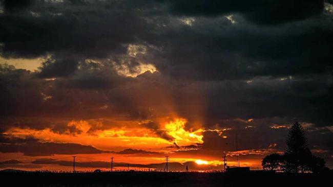 SUNSET: Kelvyn Pearson captured this sunset. "Such beauty in nature if you look for it. Sunset photo taken by me on Gooburrum Rd.". Picture: KEL PEARSON