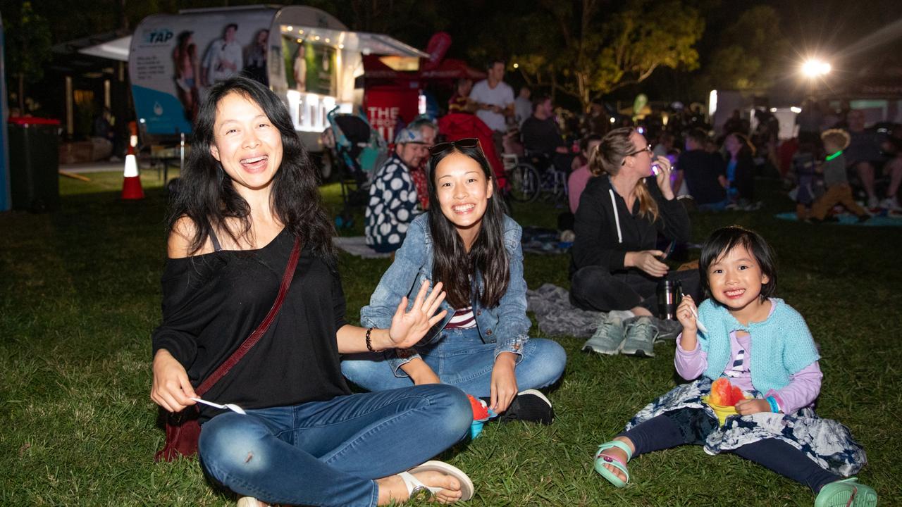 Rebecca, Sarah and Alisha Warf, of The Gap, at Hills Carnivale. Picture: Dominika Lis