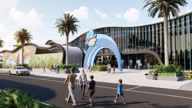 A render showing the front of the proposed water park.