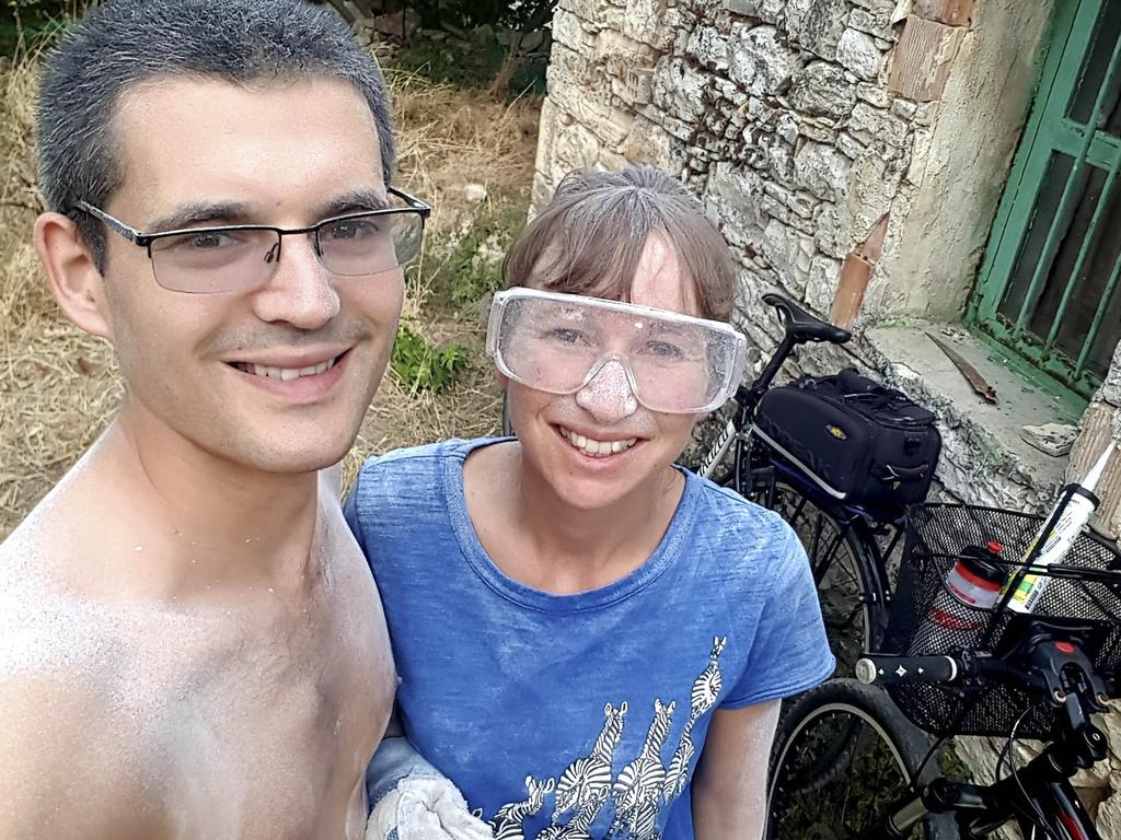 The couple bought a two-bedroom villa in the quiet Crete village. Picture: @Sidestepping_Normal/Caters News Agency