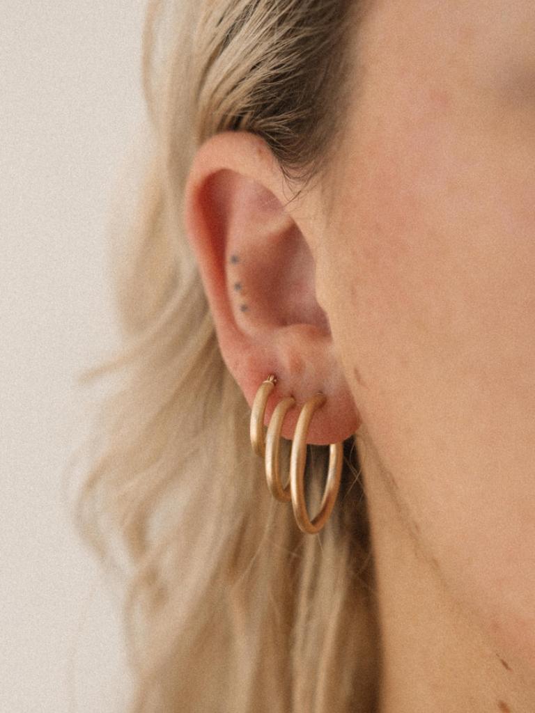 Italian Hoops Gold. Picture: Argent Silversmith.