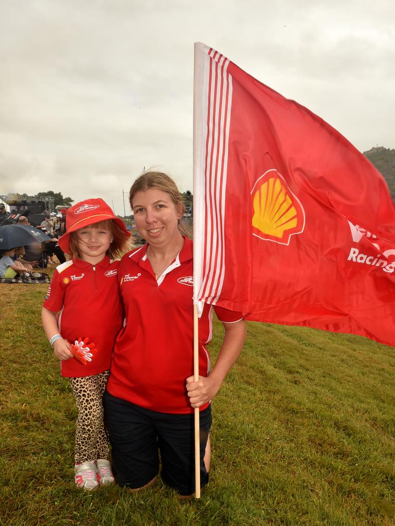 Watpac Townsville 400 Day One. Socials. Kasey Gibson with Tatianah, 4, from Cranbrook. Picture: Evan Morgan