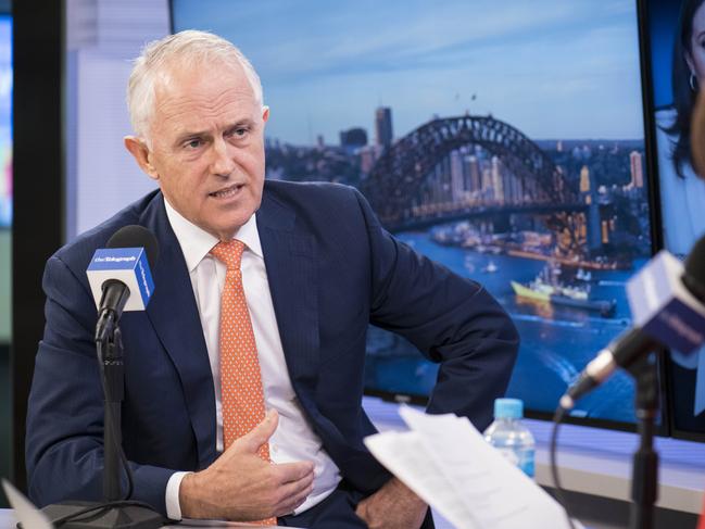 PM Malcolm Turnbull  Live on Miranda Devine's show. Monday 9th April 2018.Picture's Darren Leigh Roberts