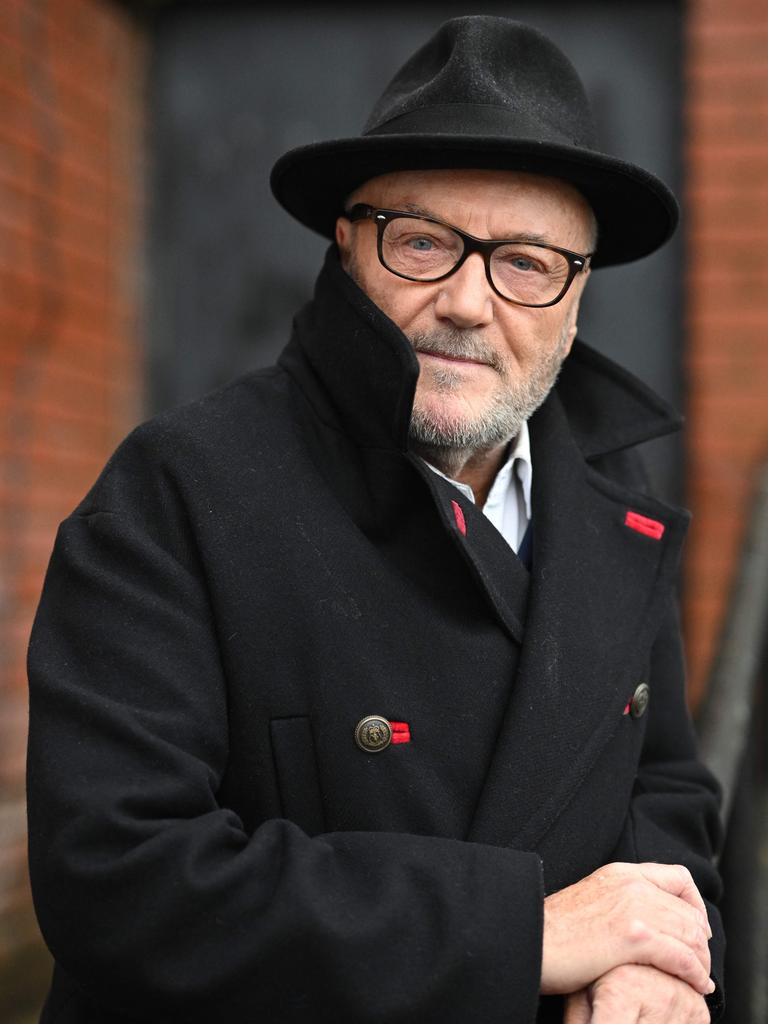 The new Workers Party Member of Parliament for Rochdale, George Galloway poses for a photograph outside his campaign headquarters in Rochdale, northern England on March 1, 2024, on the day he was elected as MP following a by-election. Picture: AFP