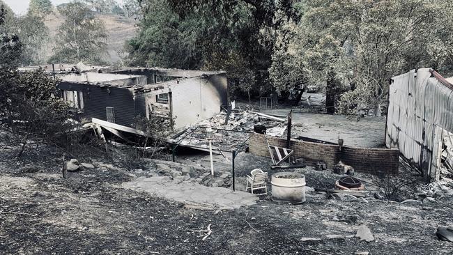 The destroyed Wilson home after the fire in 2019. Picture: Supplied