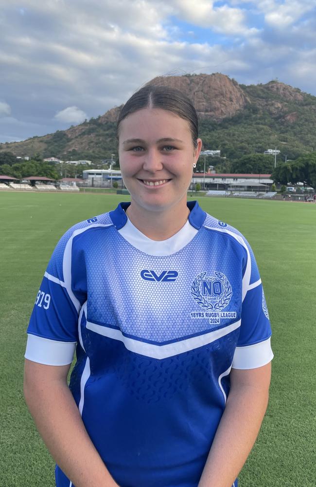 Northern region 17/18 captain Adele Jensen ahead of the 2024 Girls Rugby League State Championships. Picture: Patrick Woods.