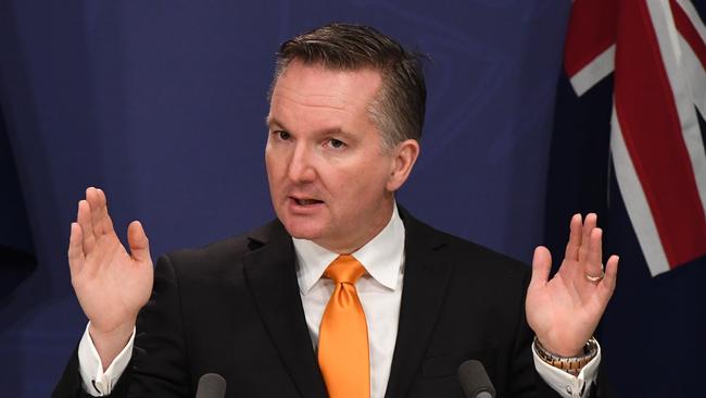 Opposition Treasury spokesman Chris Bowen said the package’s third phase would ‘over­whelmingly’ benefit men. Picture: AAP