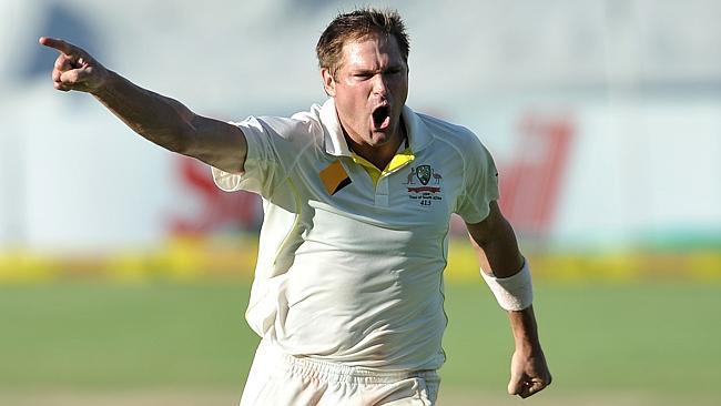 Harris celebrates as he takes the last wicket for an Australia win, on Day 5 of the third Test match between South Africa and Australia at Newlands in Capetown earlier this month. Photo: Luigi Bennett AFP Photo