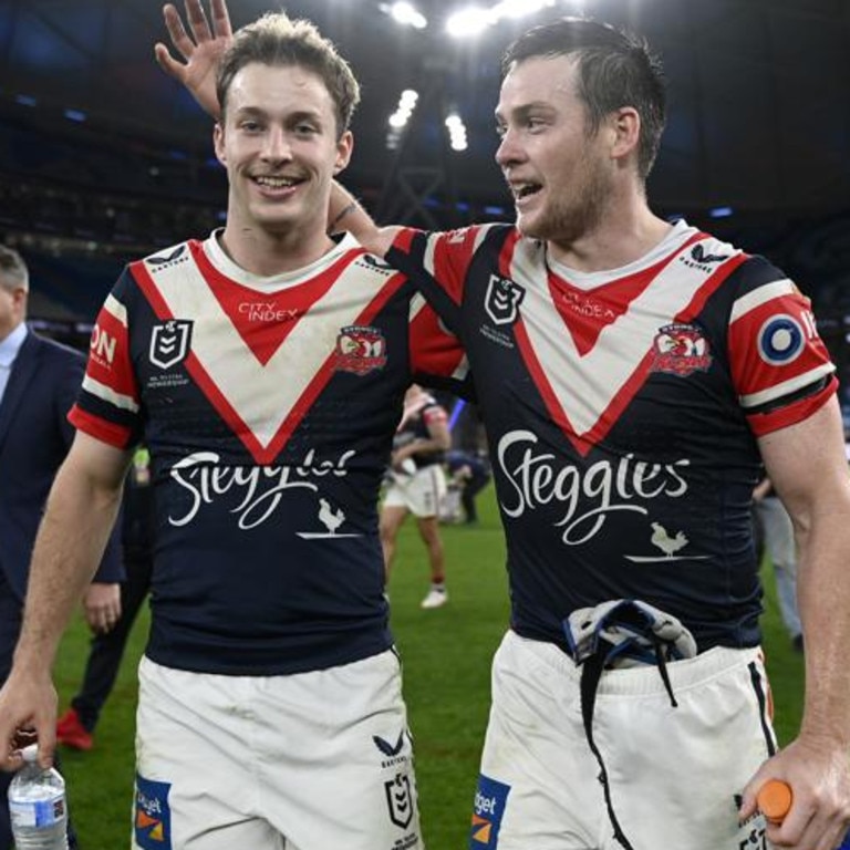 Roosters halves duo Sam Walker and Luke Keary. Picture: NRL Photos