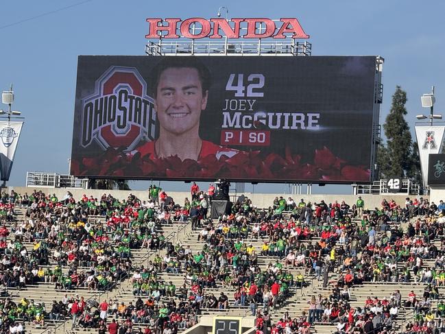 The crowd at the Rose Bowl.