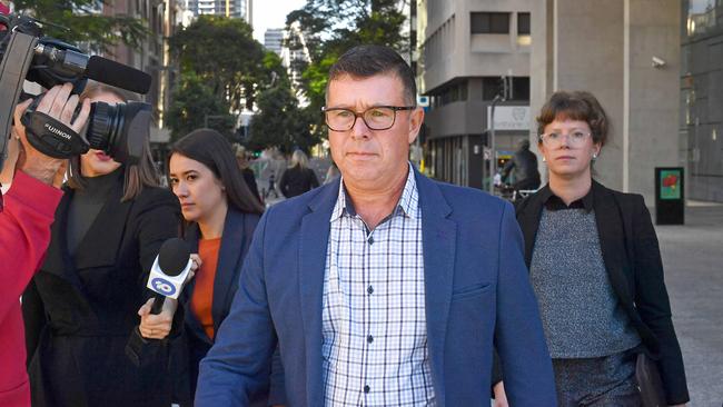 Former Ipswich mayor Andrew Antoniolli leaving Brisbane Supreme Court after Queensland Police applied for leave to appeal his successful appeal against fraud convictions. Picture: John Gass